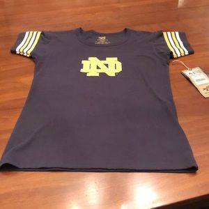 Notre Dame tee shirt.